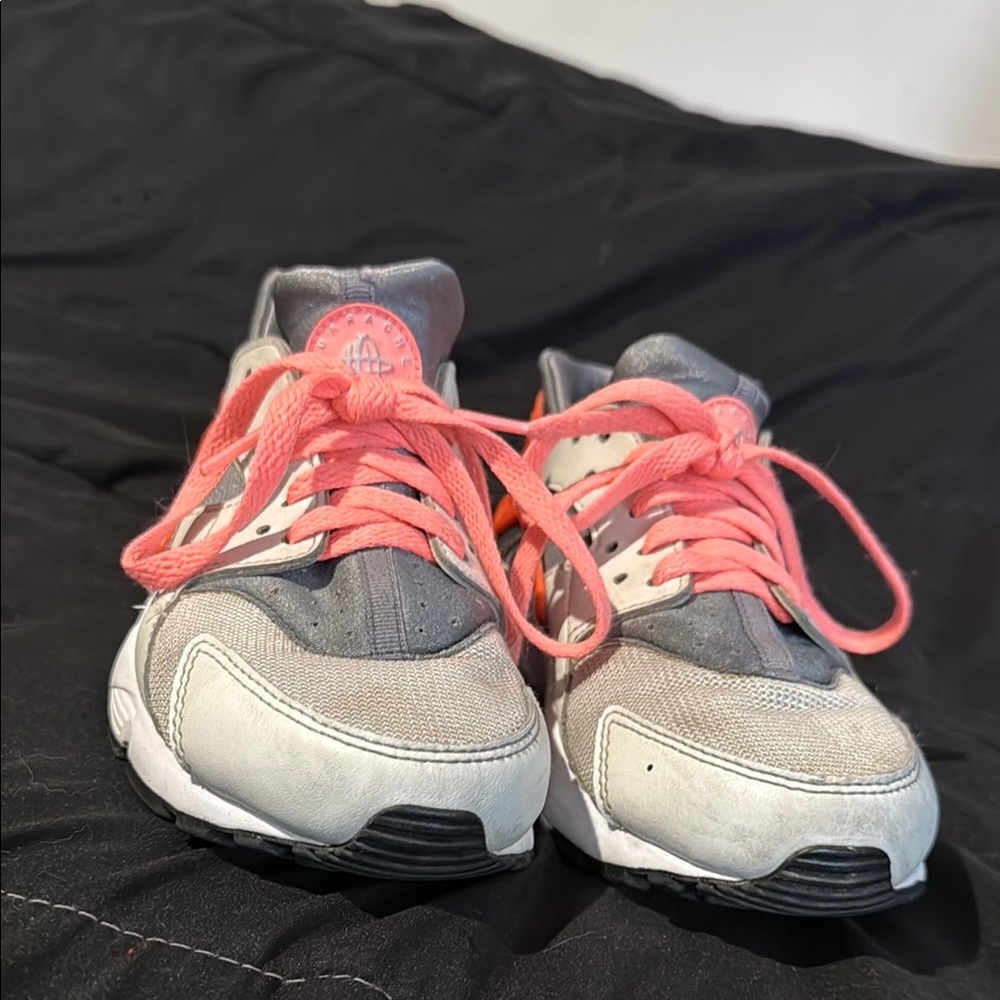 Kids' Nike Gray and Orange Sneakers